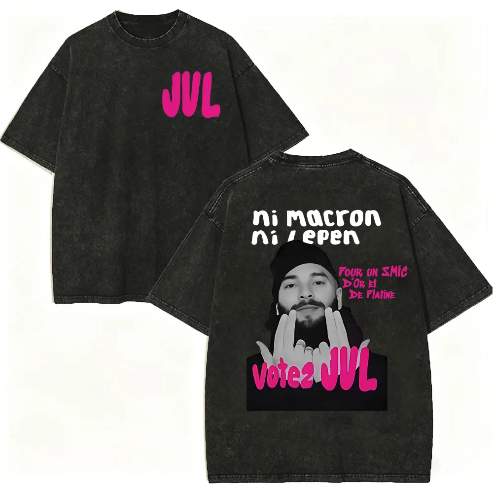 Vintage Washed Rapper JUL Graphic T Shirts Harajuku Hip Hop Style Short Sleeve T-shirts Fashion Casual Oversized T-shirt Unisex