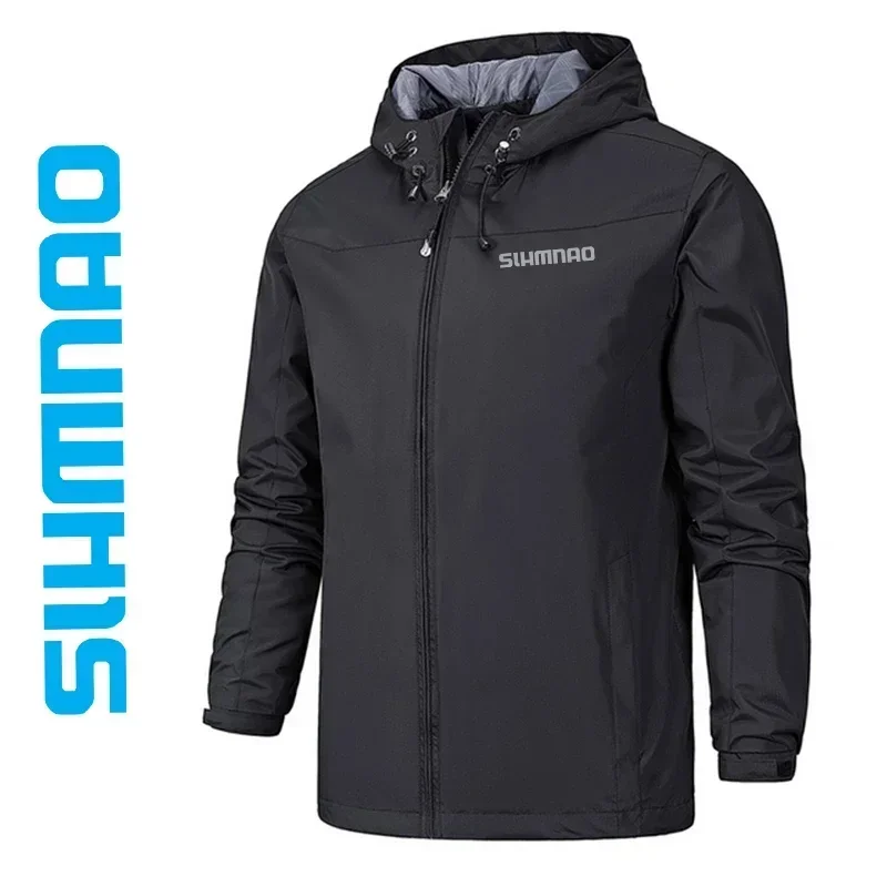 

Men's windproof and water-resistant zipper hooded windbreaker for spring and autumn, outdoor, casual and sports wear jacket