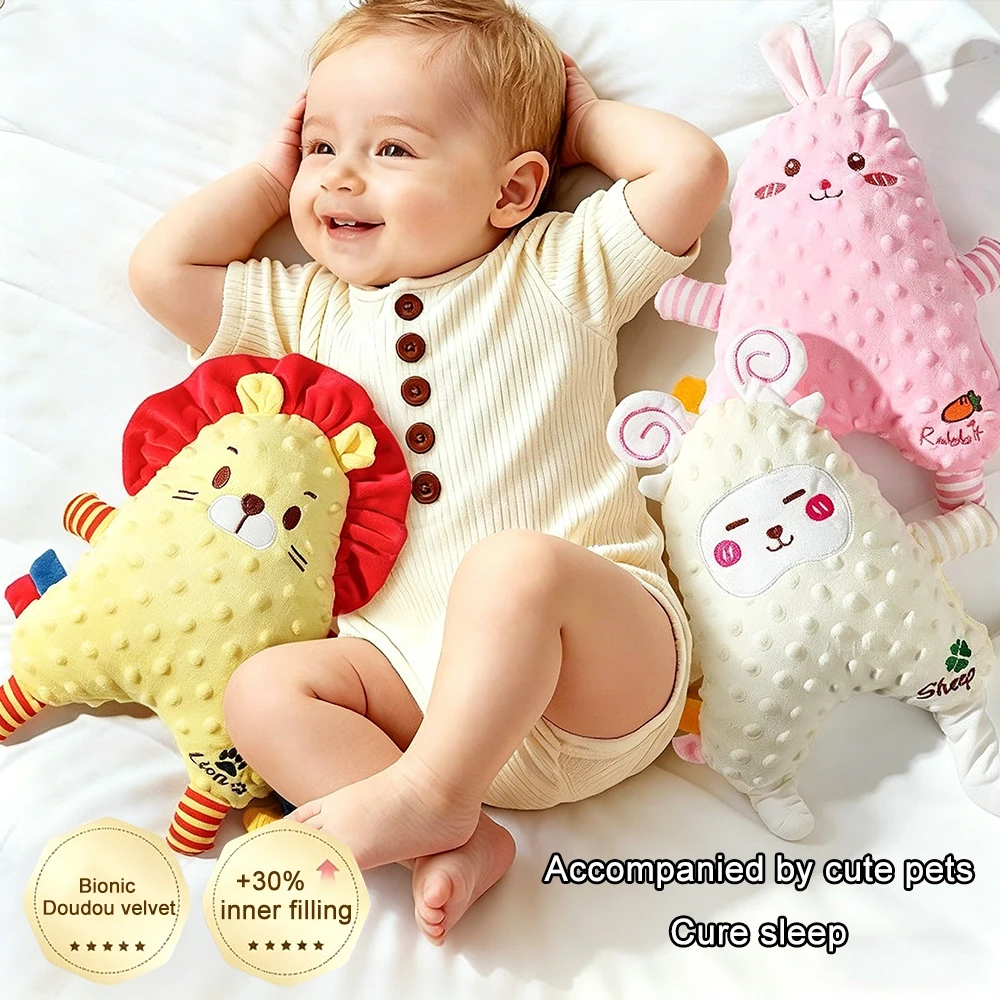 

Baby Comforter Blanket Plush Stuffed Animal Security Blanket for Babies Soothe Appease Towel Soft Plush Newborn Sleeping Dolls