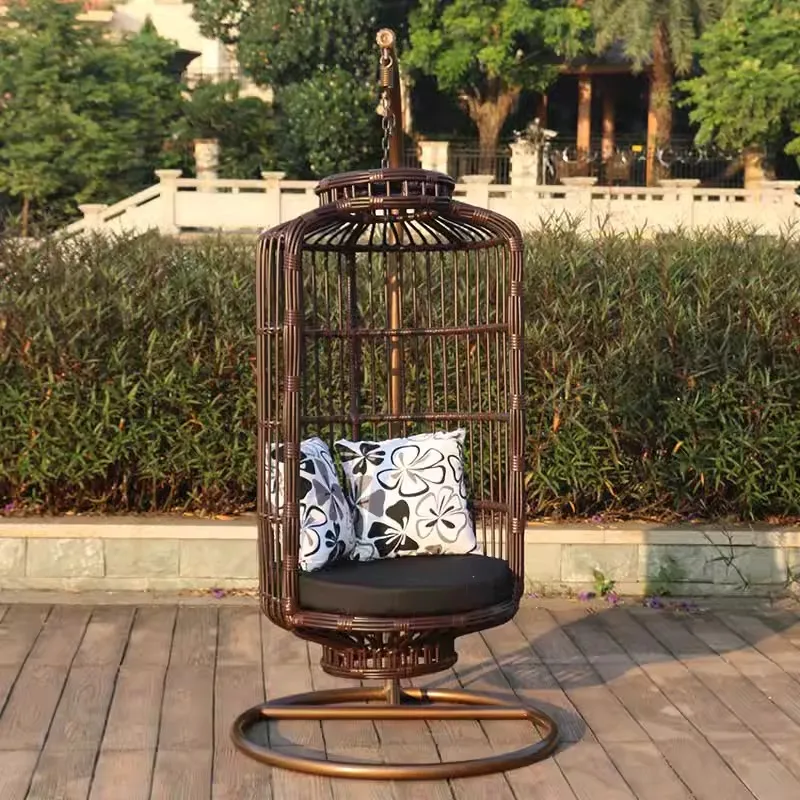 Hanging Basket Rattan Chair Cradle Chair Outdoor Hanging Birdcage Chair