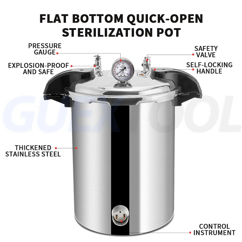 Sterilization Pot Pressure Steam High-pressure Sterilizer Fully Automatic Medical Disinfection Pot Laboratory Anti Drying Pot