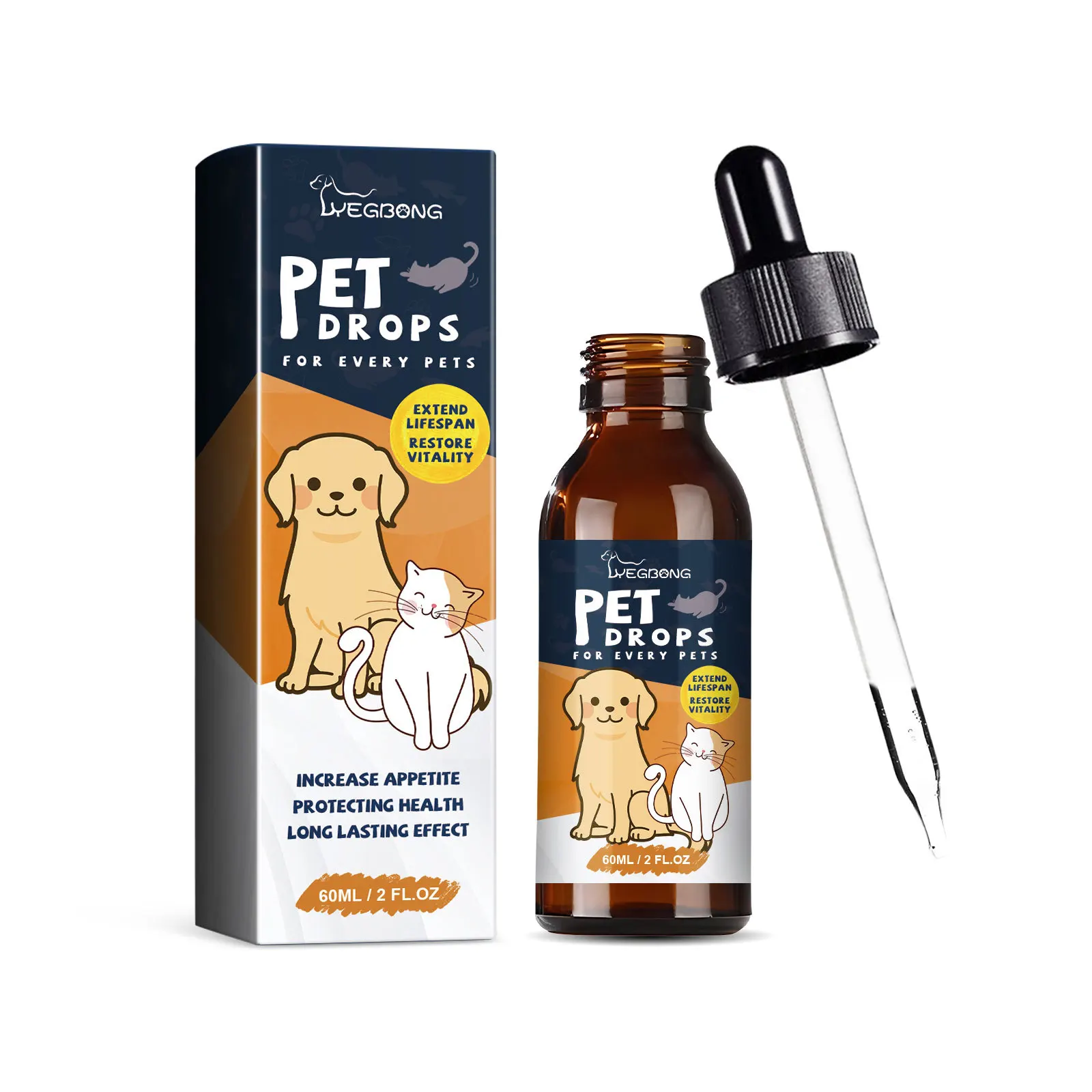 Pet Health Drops Dogs Regulate Stomach Vomiting Stomach Protection Cats Calm down Anxiety Relief Pet Probiotics Digestive Drop