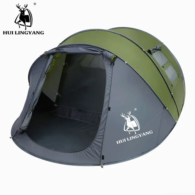 throw tent outdoor automatic tents pop up waterproof camping hiking tent waterproof large family tents