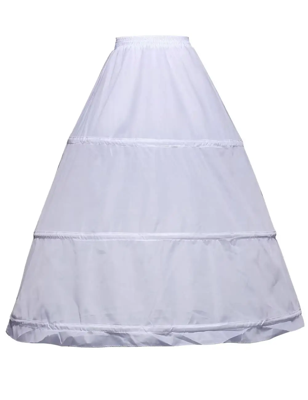 Women Crinoline Petticoat 3 Hoops Skirt Elastic Half Slip A Line Underskirt for Wedding Ball Gown Bridal Dress