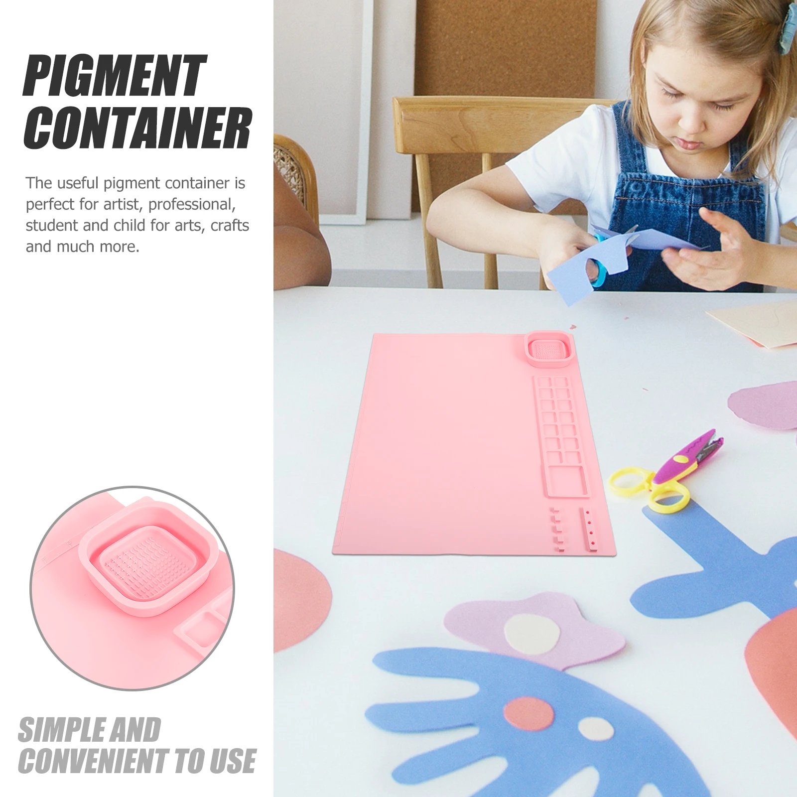 

Silicone Drawing Mat Paint Color Mixing Tray Board Cup Pigment Lightweight Pallet Gel Plates Arts Crafts DIY Painting Supplies