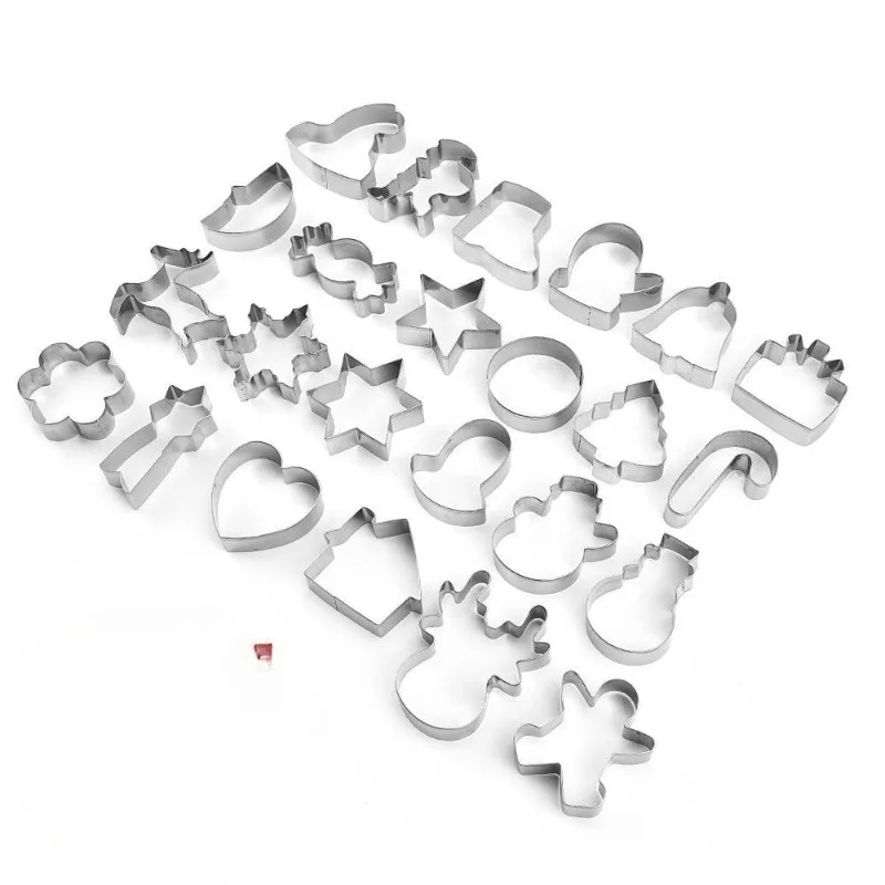 New Christmas Gingerbread House Cookie Cutter Mold Stainless Steel Cookie Mold Xmas Biscuit Party Decorations Kitchen Supplies