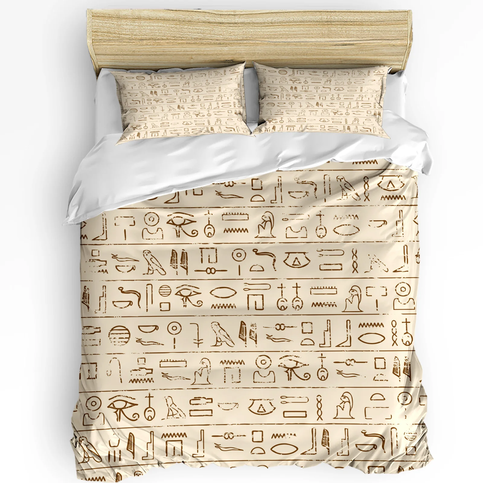 3pcs Bedding Set Cleopatra Egyptian Queen Culture Home Textile Duvet Cover Pillow Case Boy Kid Teen Girl Bedding Covers Set 4