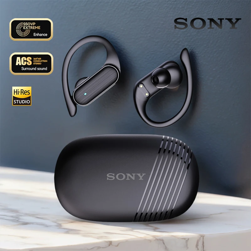 Original Sony A520 casque d'affaires sans fil crochet d'oreille HIFI basse suppression du bruit écouteur avec micro écouteurs Sport jeu casque Original Sony A520 casque d'affaires sans fil crochet d'oreille HIFI basse suppression du bruit écouteur avec micro écouteurs Sport jeu casque