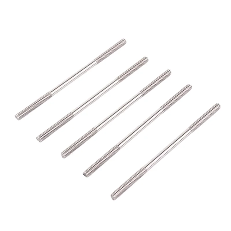 1pc M6 Connecting Rod Dual End 50mm Thread Link Rod 304 Stainless Steel Material for RC Boat Cars