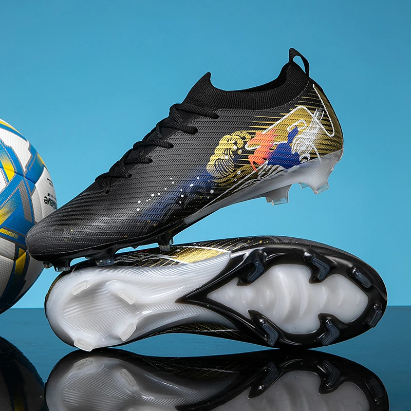 

Новые мужские футбольные бутсы FG с длинными шипами, нескользящие, для тренировок и матчей, ультралегкие, для улицы, дропшиппинг