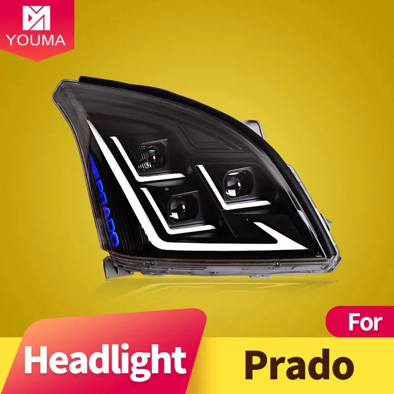 

Car Styling Head Lamp for Toyota Prado Headlights 2003-2009 LED Headlight Projector Lens DRL Auto Accessories