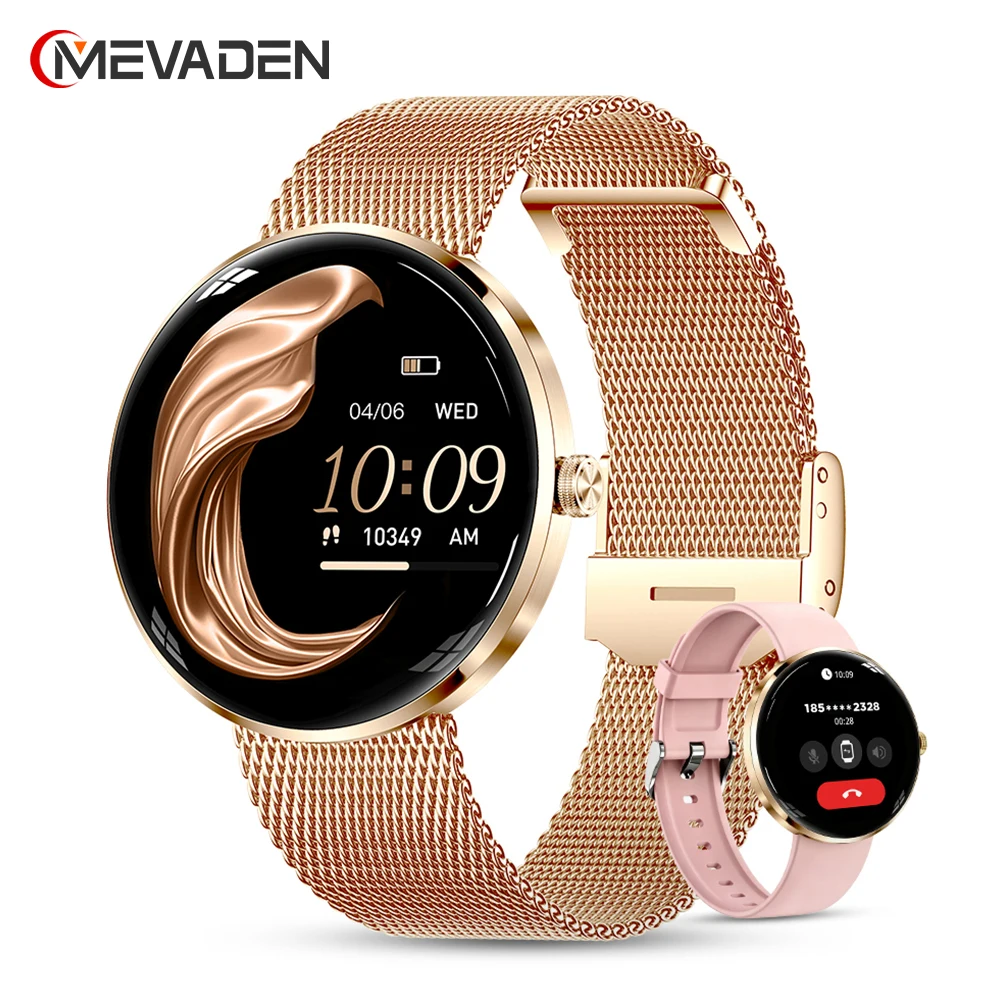 

Умные часы MEVADEN с AMOLED-экраном 1,43 дюйма, ультратонкие (8,5 мм), из нержавеющей стали, класса люкс, с функцией мониторинга здоровья, спортивные часы H33