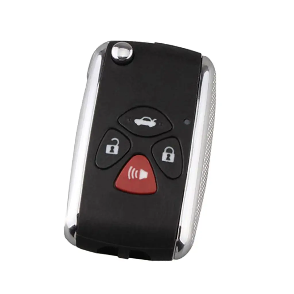 4 Buttons Flip Remote Fob Key Case Shell for Corolla