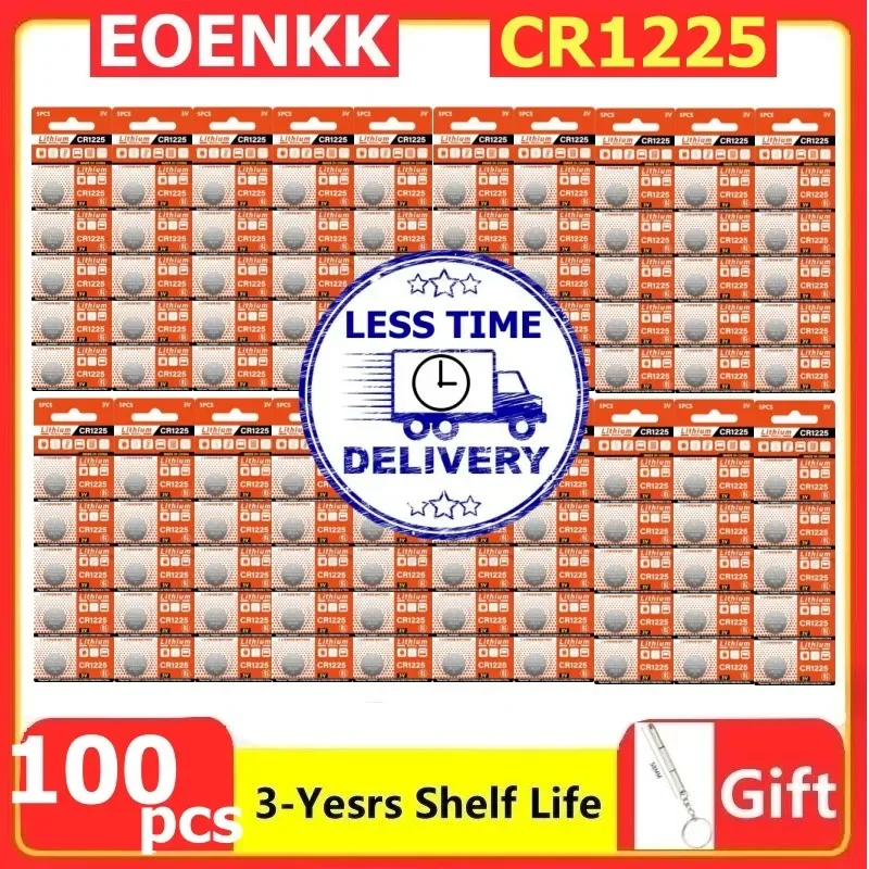 Wholesale CR1225 3V Button Cell Batteries DL1225 BR1225 5020LC LM1225 for Car Key