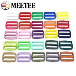 50/100Pcs 16/20/25mm Plastic Tri-Glide Buckles Color Slider Adjust Clasp Backpack Bags Webbing Belt Hook DIY Sewing Accessories