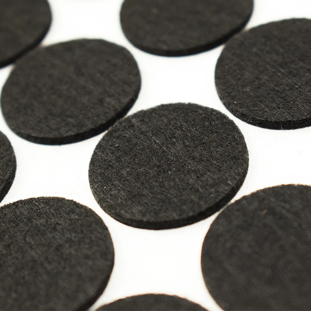 

100 pcs Round Felt Feet Mats Self Adhesive Furniture Pads Table Chair Leg Floor Protectors Black Water Resistant Scratch Proof