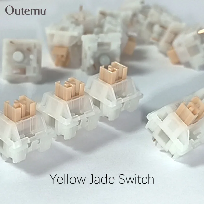 Przełączniki Outemu Yellow Jade 5-pinowe RGB Ciche Przełączniki Taktyczne do Klawiatur Gamingowych, Przełączniki Ciche Outemu, Przełączniki Taktyczne HP — zdjęcie produktu 2