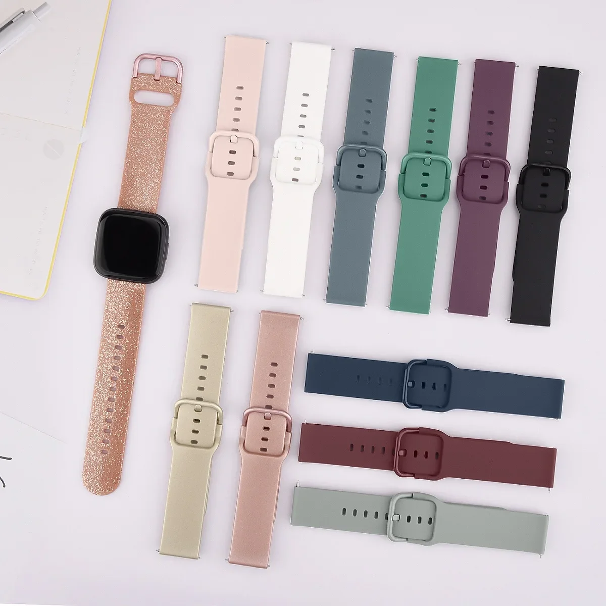 Silicone Strap for Fitbit Versa 2 Versa 1 Band Replacement Watchband Wristband Bracelet for Fitbit Versa Lite 2 Strap Smartwatch