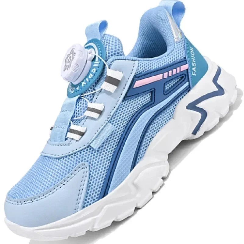 Moda in pelle Casual Walking Boys Girls Sneakers traspiranti nuovi bambini scarpe da corsa autunno alta elasticità Sport Shoes27-40