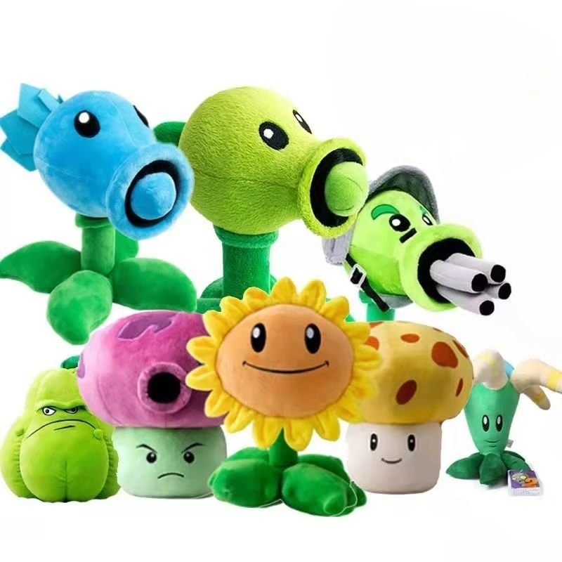 1pcs 13-20cm Plants vs Zombies Plush Toys Doll PVZ Sunflower Chomper Melon Peashooter Plants Soft Stuffed Toys for Children Kids