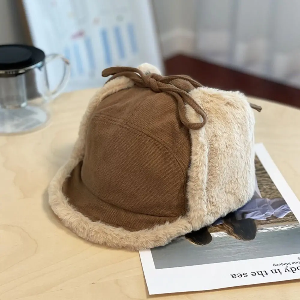 

Повседневная зимняя шапка из искусственного меха, толстая шапка из искусственного меха из овечьей шерсти, теплая шапка-ушанка, зимний сезон для мужчин и женщин