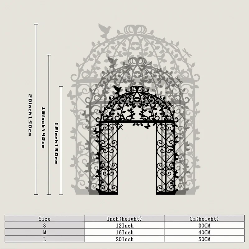 Birdcage Lace Iron Metal Wall Art, Vintage Floral Wall Decor for Bedroom Living Room, Elegant Home Hanging Plaque Gift