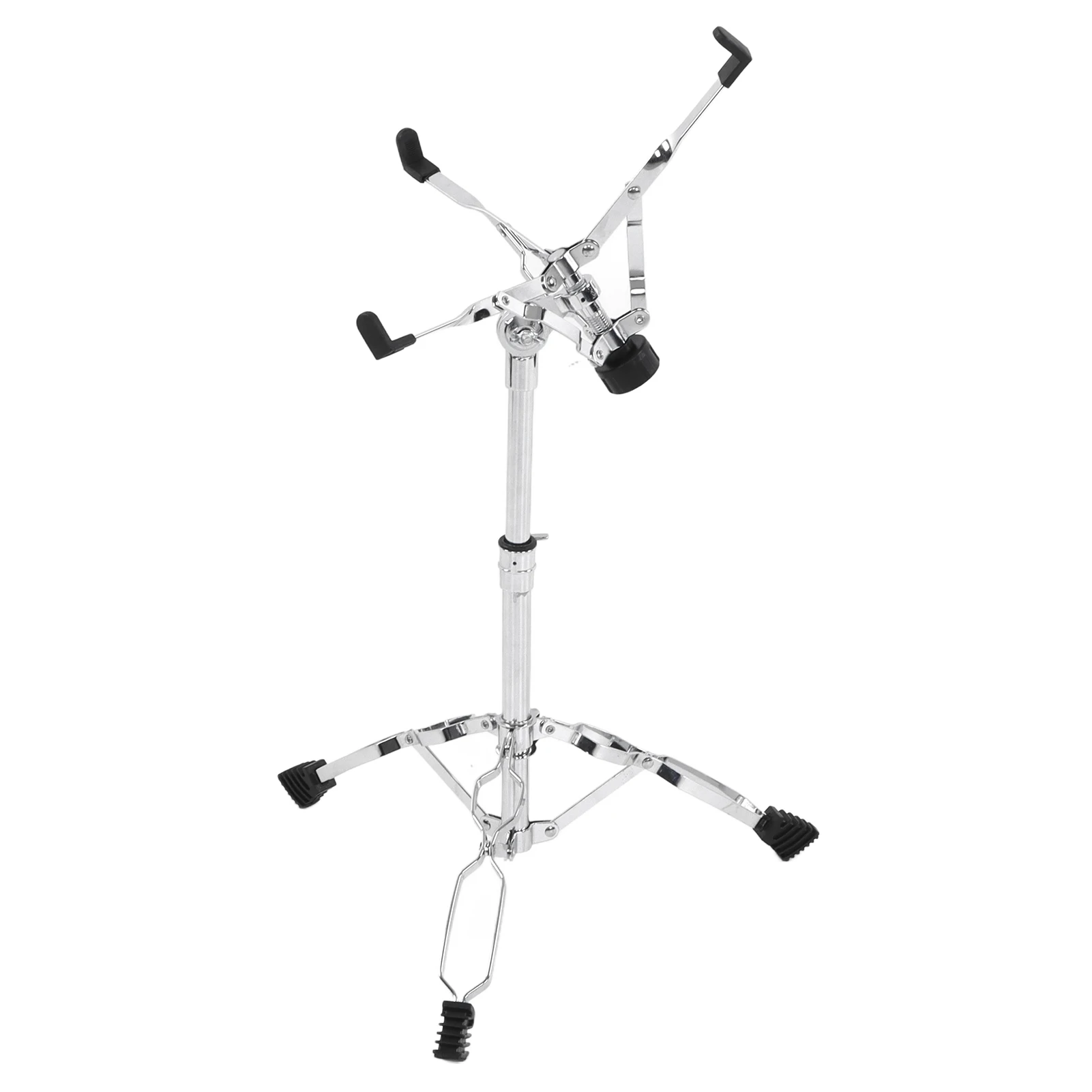 Cymbal Stand Double Layer Adjustable Height Folding Iron Silver Drum Stand with Base for Snare Ethereal