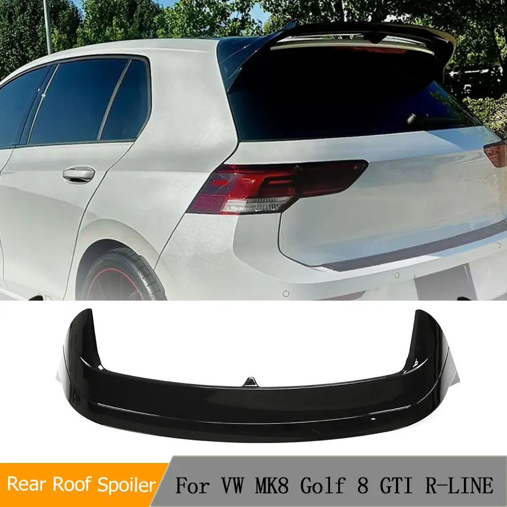 ABS Glossy Black Rear Roof Spoiler for Volkswagen VW MK8 Golf 8 Standard GTI R-LINE 2021 2022 Carbon Look Spoiler Window Wing