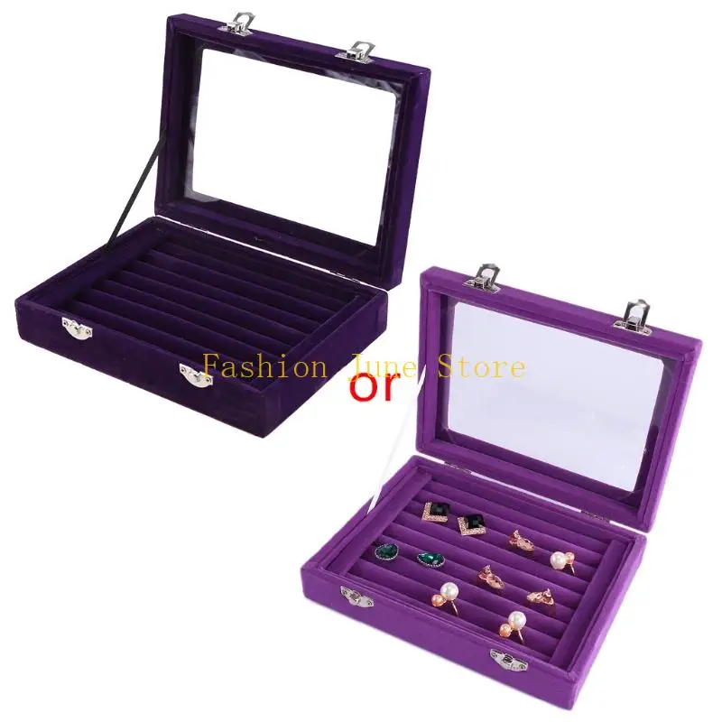 N5KA Earring Holder Jewelry Tray Display Showcase Drawer Insert for Girl Woman Collection Multicolor