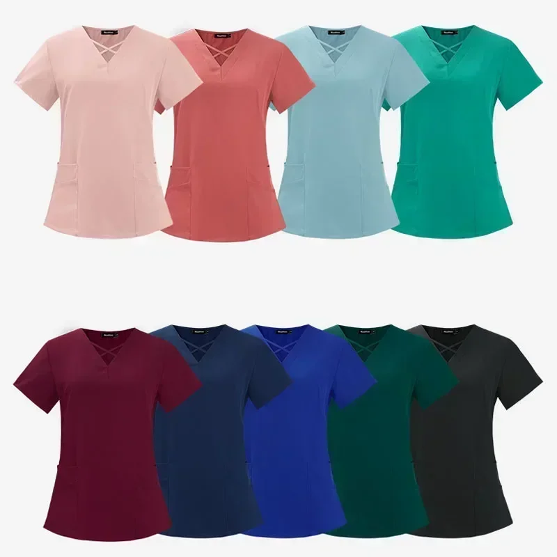 Uniforme médico de Hospital para mujer, conjunto de marca con patrón médico, uniformes médicos de diseñador, clínica Dental, Spa de belleza