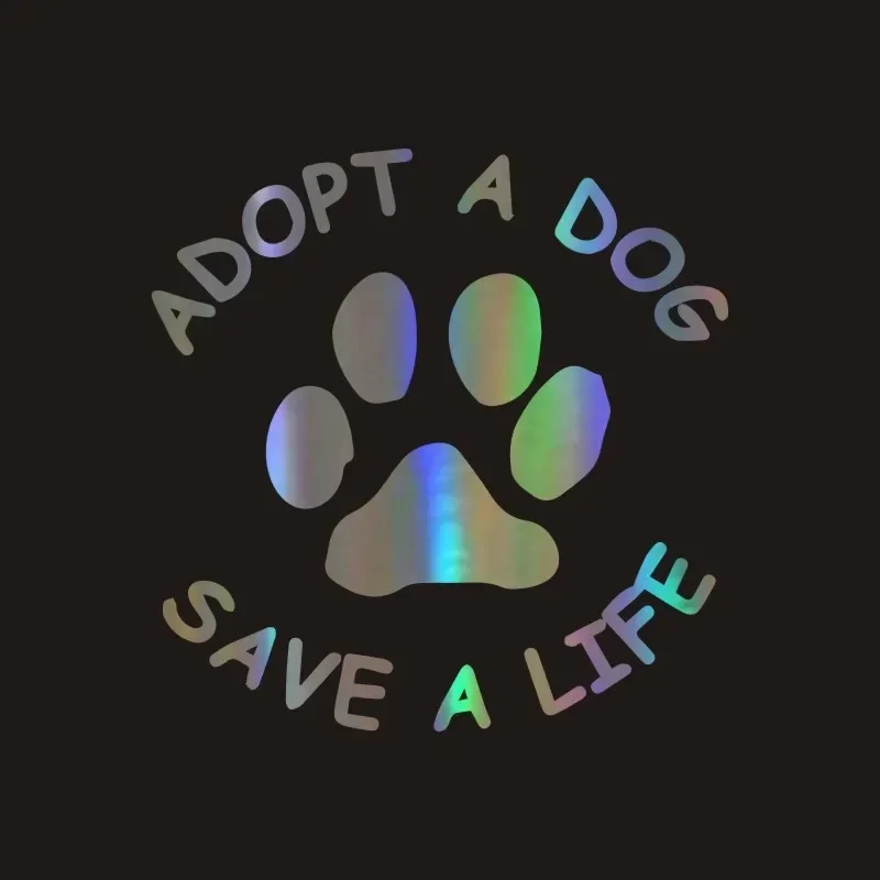 

Car Sticker Adopt A Dog Save A Life Car Motorcycles Auto Decoration Custom Sticker12.7cm*12.6cm