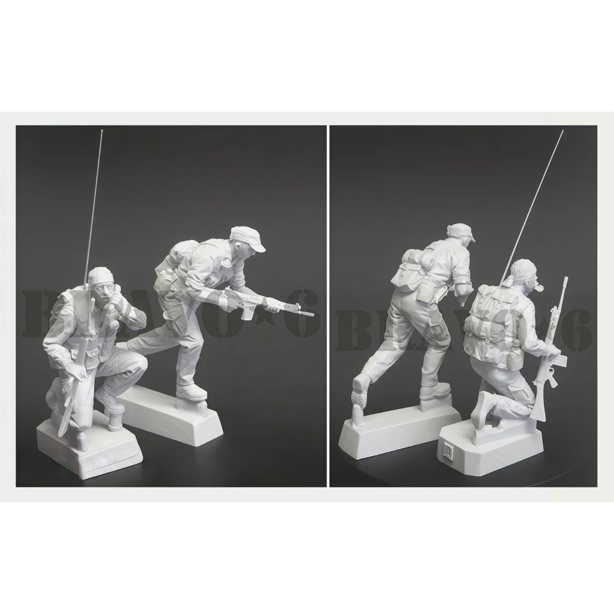 

1/35 комплект неокрашенной модели из смолы, военная тема, родезийская легкая пехота в разобранном виде и неокрашенная GK