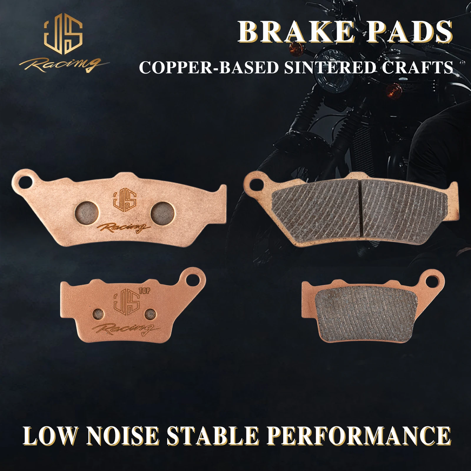 JSRAOIMG Motorcycle Sintered Front Rear Brake Pads For HONDA SLR650 RD09 H569 1997 SLR650V 1996-1997 CB500 CB500S CBR250R NX650