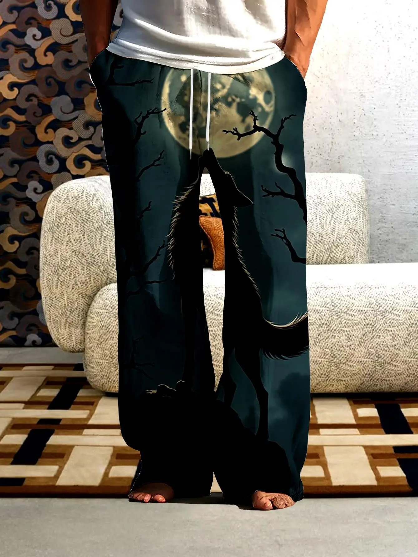 Men's Casual Long Pants 2026 Summer 3D Printed Hip-Hop Spring Trouser Vintage Goth Pant Graphic Mens Male pants