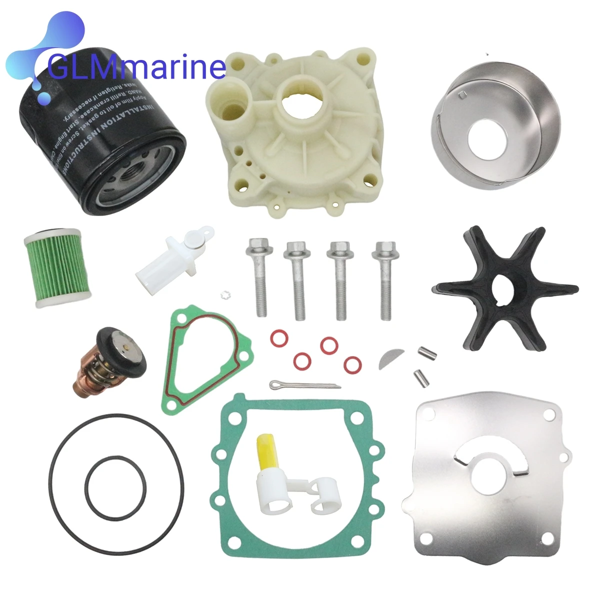 

Outboard Maintenance Kit 61A-W0078-A3+Housing for F150G F175A/C F200/G Yamaha 4-Stroke 150 175 200HP Thermostat Outboard Motors