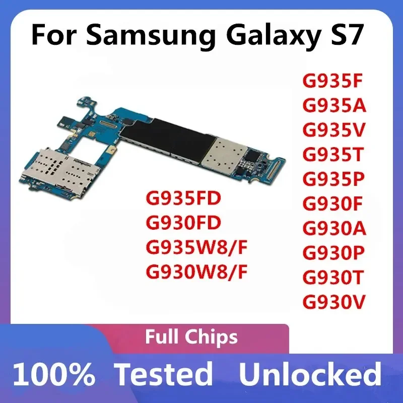 Unlocked Mainboard For Samsung Galaxy S7 Edge G935F G930F G930FD G935FD G930V Motherboard 32GB Full chips Logic board