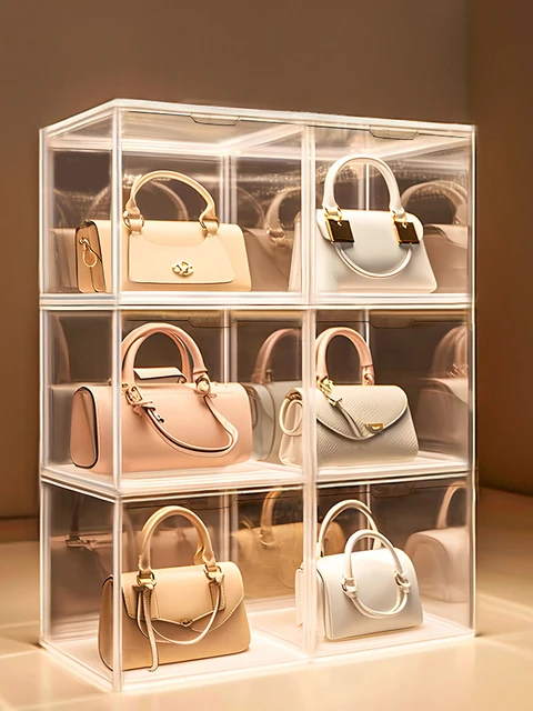 Handbag Storage Box for Women Clear Acrylic Handbag Display Cabinet Books Storage Organizer Luxury Bags Purse Storage Rack AliExpress