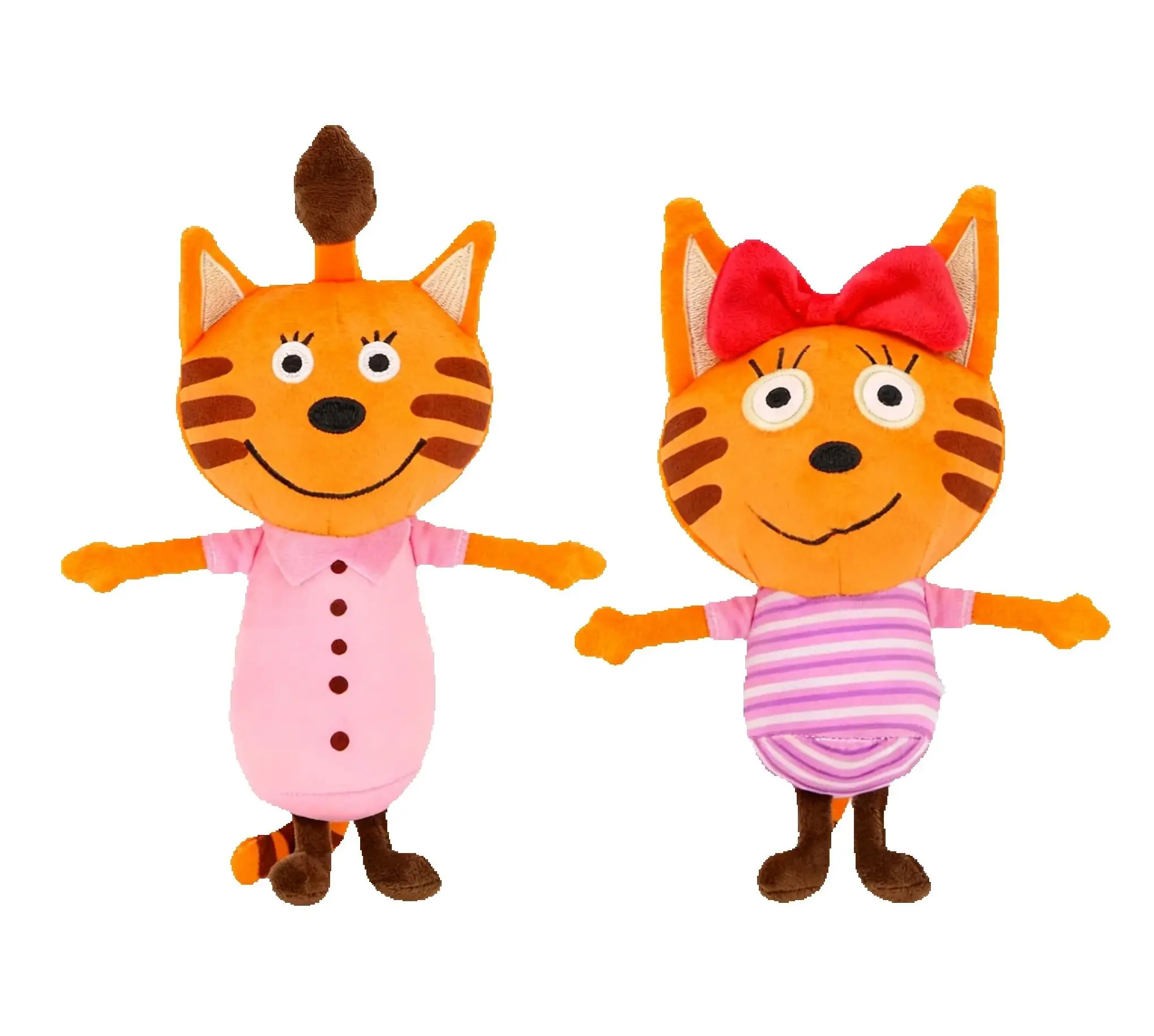 

25cm Pretty new Cartoon Anime Characters Russian My Family Three Happy Cats Plush Stuffed Doll Toy Cute for Kids Christmas Gifts