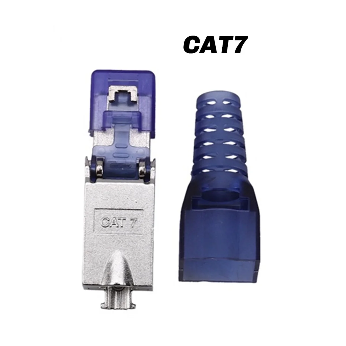 Yours 10 قطعة CAT7 RJ45 موصل التوصيل دون أداة العقص 23/24AWG سبائك الزنك محمية كابل الشبكة RJ45 التوصيل أ