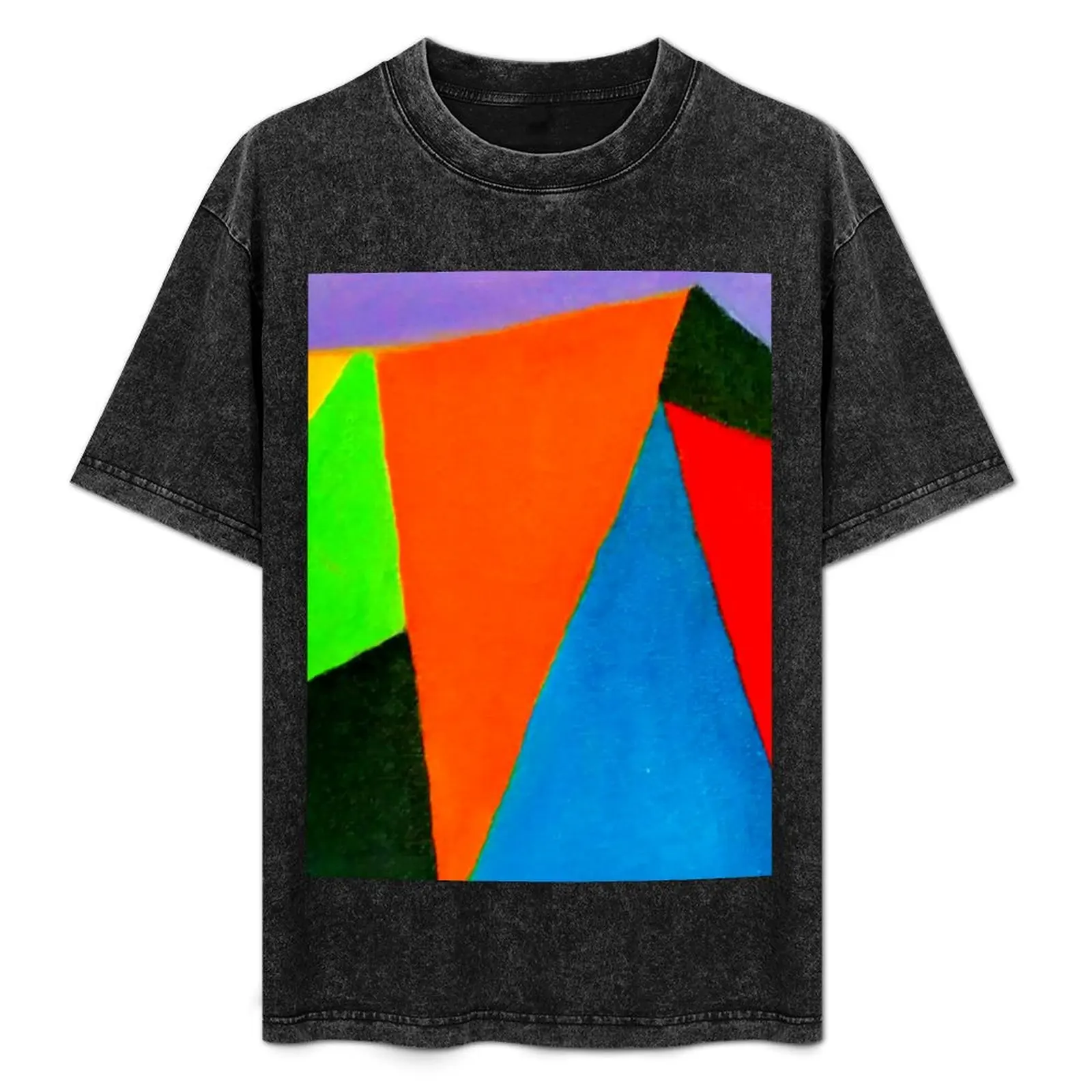 

Multi-Colored Triangles T-Shirt Festival Party Tee Top