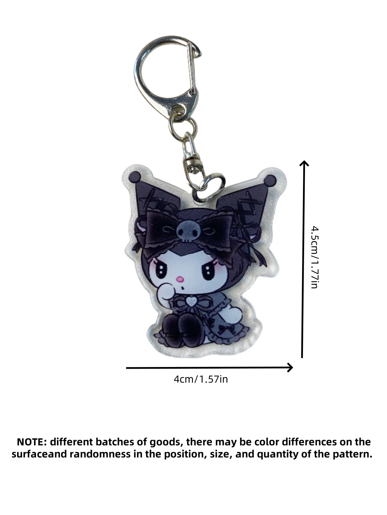 2 stks/set Kuromi Acryl Sleutelhangers - Leuke Cartoon Sleutelhanger Hangers Tas Accessoires Hanger