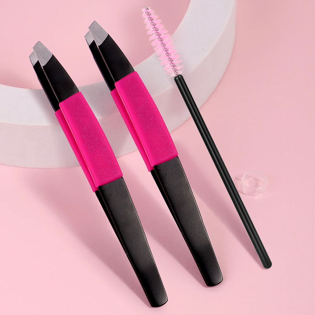 Set di clip e pettini per sopracciglia professionali da 2/3 pezzi: clip in silicone, pettine a spirale, ideale per la toelettatura di sopracciglia/barba, strumenti professionali per la bellezza degli occhi