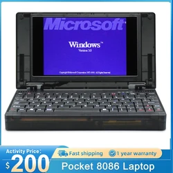 Pocket8086-ordenador portátil con Windows 3,0/DOS, Notebook Retro, IBM PC-XT, con tarjeta de sonido, VGA integrado