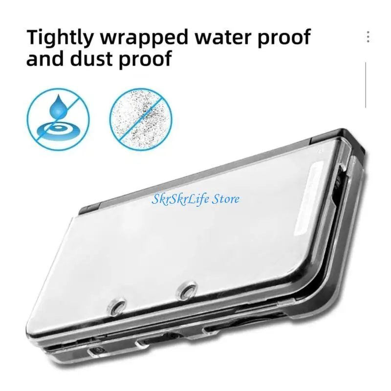 E65E Gamepad Cover Clear Plastic Case Housing Full Coverage Case for New 3DS XL LL / New 3DS