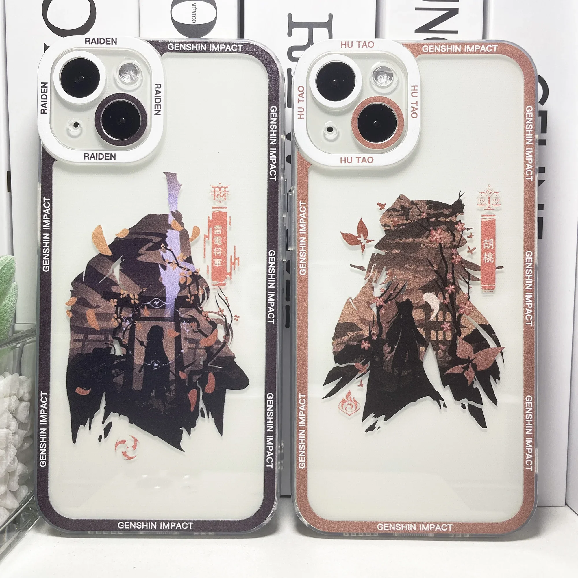 Genshin Impact Phone Case For iPhone 15 14 13 12 11 Pro Max Mini XS X XR SE 7 8 Plus Soft Cover HuTao Zhongli Raiden Shogun Xiao