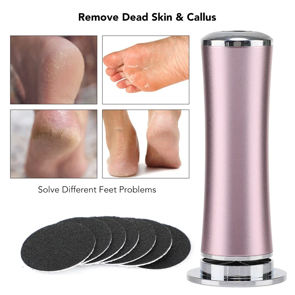 

Electric Dead Skin Remover Feet Pedicure Machine Foot Grinding Trimmer Foot Care Tool Scrubber with 60pcs Replaceable Sandpaper