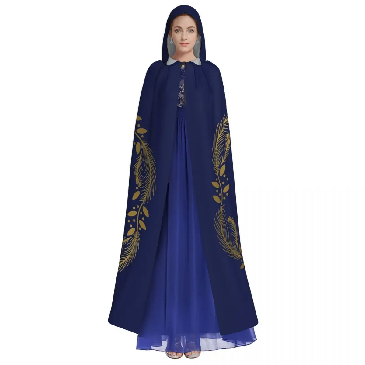 クリスマスの日 クリスマスくるみ割り人形 ロングフード付きマント 魔女 中世コスチューム コスプレケープ ハロウィンコート 大人用 ユニセックス