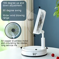 Ventilateur pliant Portable 6000mAh USB télécommande refroidisseur d'air silencieux Rechargeable sans fil ventilateur sur pied pour la maison extérieure 5