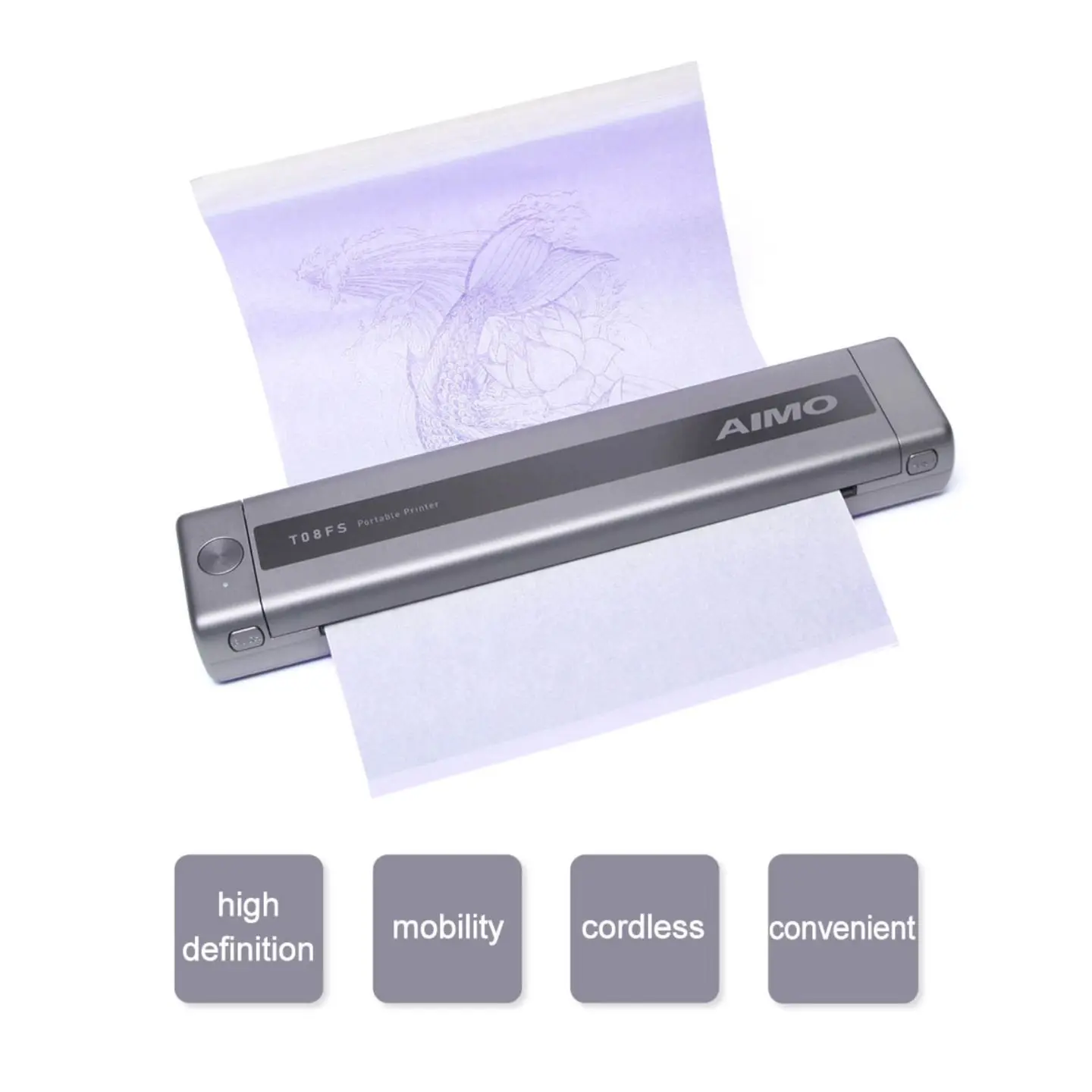 New Mini Stainless Steel Permanent Tattoo Transfer Machine Thermal Printer Paper Copier DMTATTOO TA020 Color Box