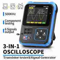 3in1 Digital Oscilloscope Transistor Tester Function Signal Generator Meter Handheld Oscilloscope 2.4inch Display 10MS/s Sample